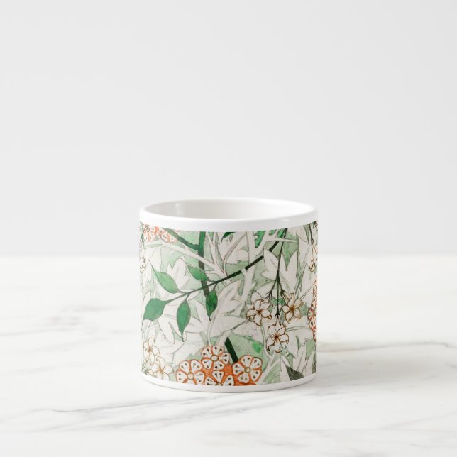 William Morris Jasmine Garden Flower Classic Espresso Cup (Front)