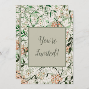 William Morris Jasmine Garden Flower Classic Invitation
