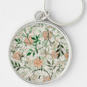 William Morris Jasmine Garden Flower Classic Key Ring
