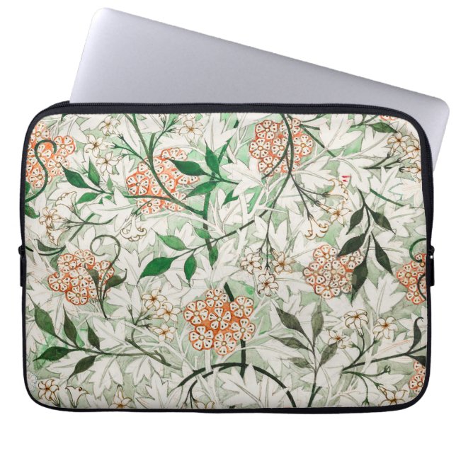 William Morris Jasmine Garden Flower Classic Laptop Sleeve (Front)