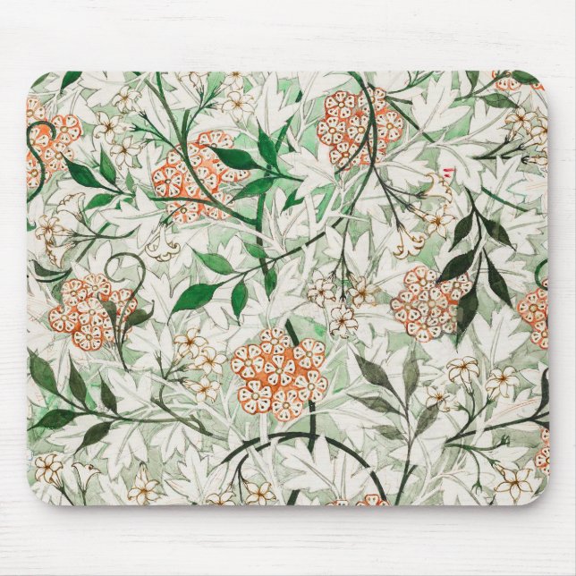 William Morris Jasmine Garden Flower Classic Mouse Pad (Front)