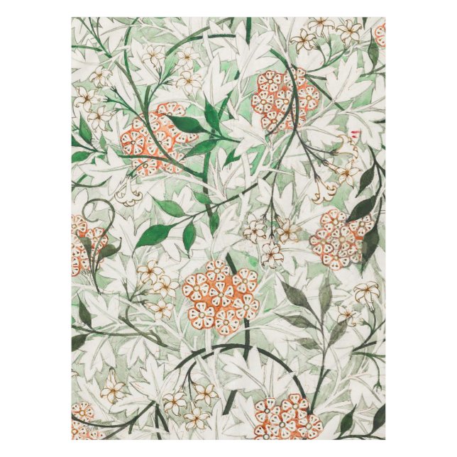 William Morris Jasmine Garden Flower Classic Tablecloth (Front)