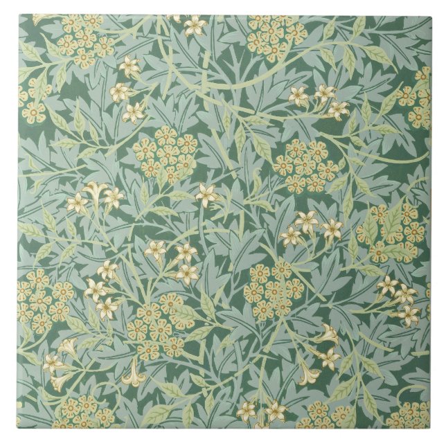 William Morris, Jasmine pattern, Ceramic Tile (Front)