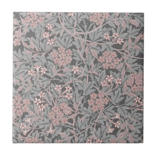 William * Morris Jasmine Pink and Grey Ceramic Tile