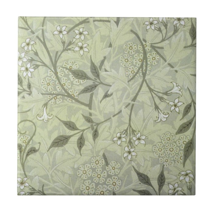 William Morris Jasmine Wallpaper Ceramic Tile | Zazzle.com.au