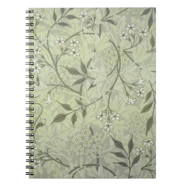 William Morris Jasmine Wallpaper Notebook (Front)
