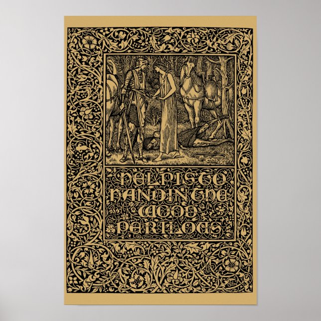 William Morris Kelmscott Press page 1896 Poster (Front)