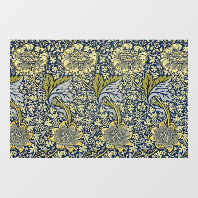 William Morris Kennet Floral Wallpaper Blue (Sheet)