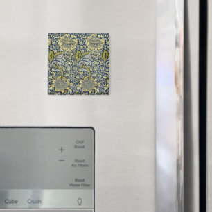 William Morris Kennet Floral Wallpaper Blue Gold Magnet
