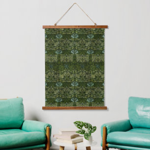 William Morris Large Green Tulip Rose Wallpaper Hanging Tapestry