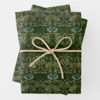 William Morris Large Green Tulip Rose Wallpaper