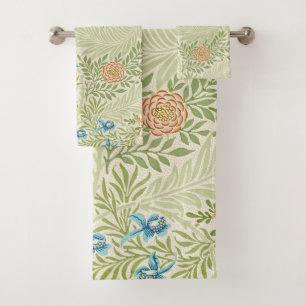 William Morris Larkspur Floral Pattern Bath Towel Set