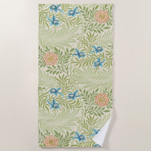 William Morris Larkspur Floral Pattern Beach Towel