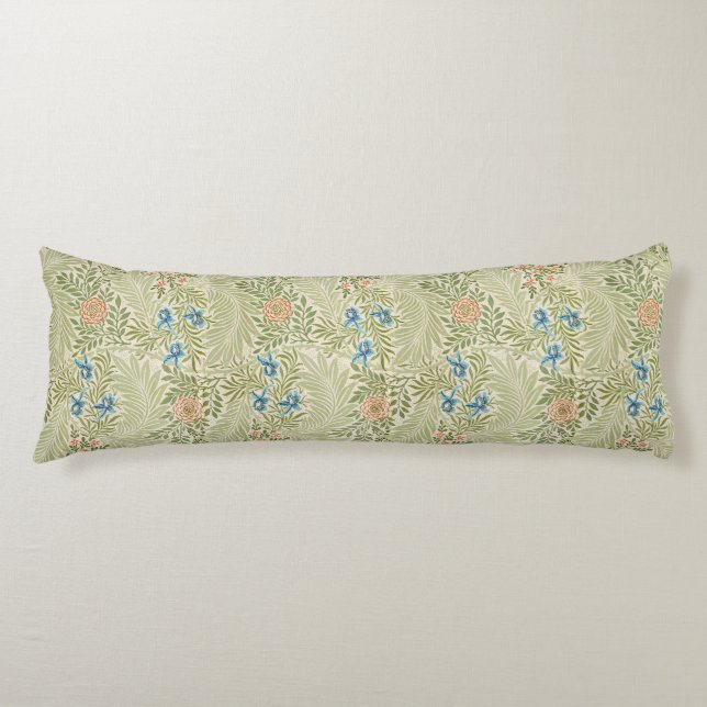 William Morris Larkspur Floral Pattern Body Cushion (Front)