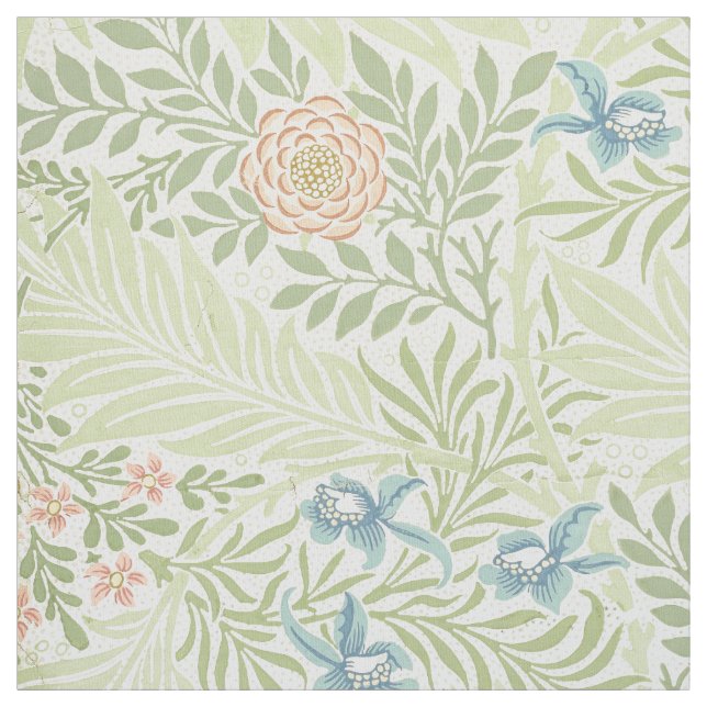 William Morris Larkspur Floral Pattern Fabric (Swatch)
