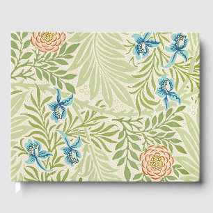 William Morris Larkspur Floral Pattern Guest Book