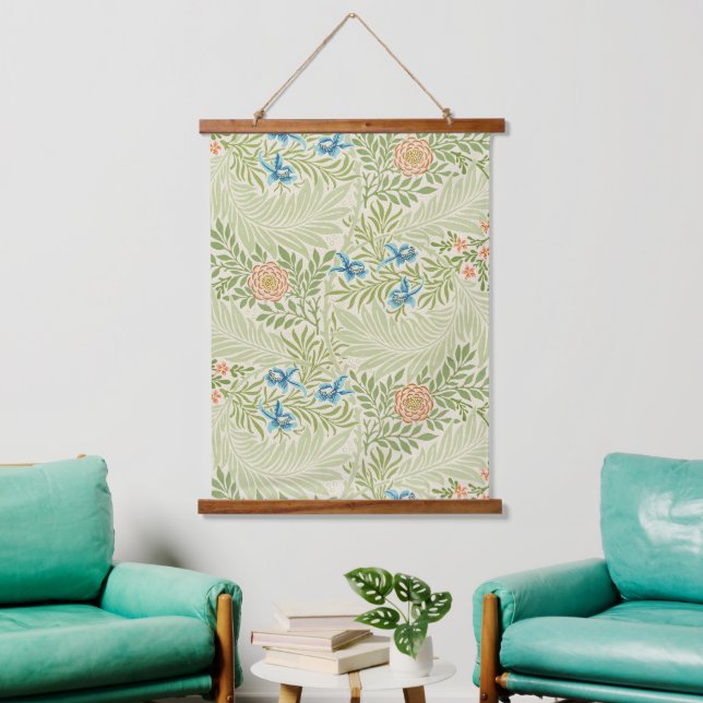 William Morris Larkspur Floral Pattern Hanging Tapestry (Living Room)