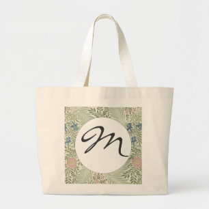 William Morris Larkspur Floral Pattern Large Tote Bag