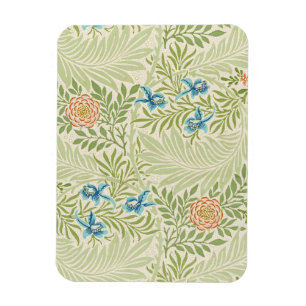 William Morris Larkspur Floral Pattern Magnet