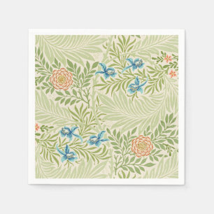 William Morris Larkspur Floral Pattern Napkin