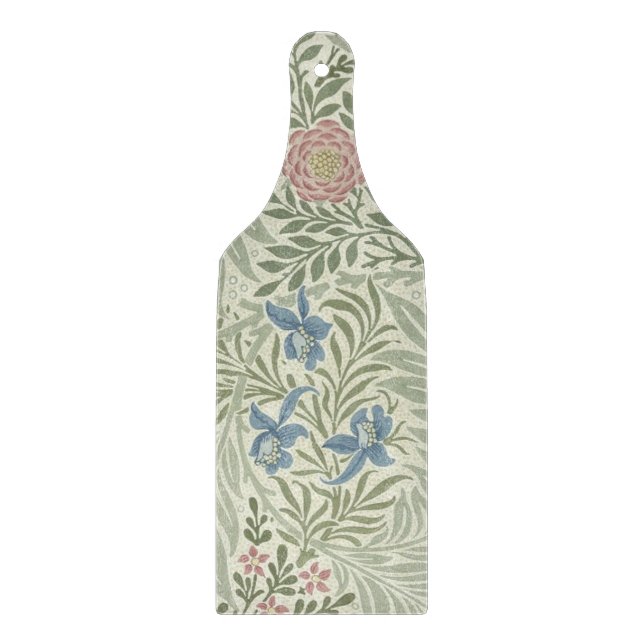 William Morris Larkspur Floral Wallpaper Cutting Board (Front)