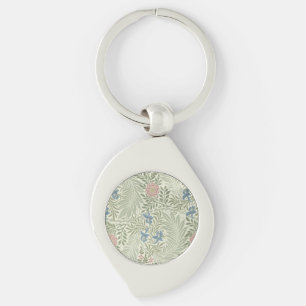 William Morris Larkspur Floral Wallpaper Key Ring