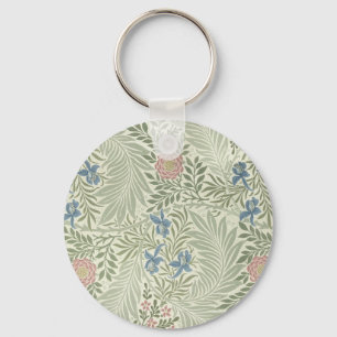 William Morris Larkspur Floral Wallpaper Key Ring