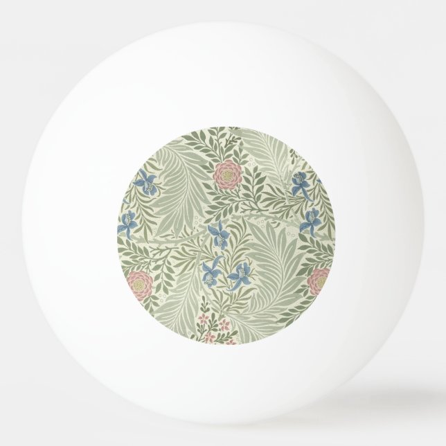 William Morris Larkspur Floral Wallpaper Ping Pong Ball (Front)