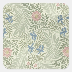 William Morris Larkspur Floral Wallpaper Square Sticker