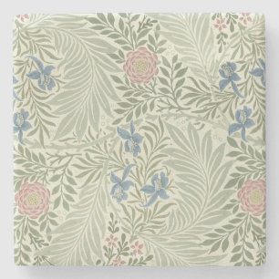 William Morris Larkspur Floral Wallpaper Stone Coaster