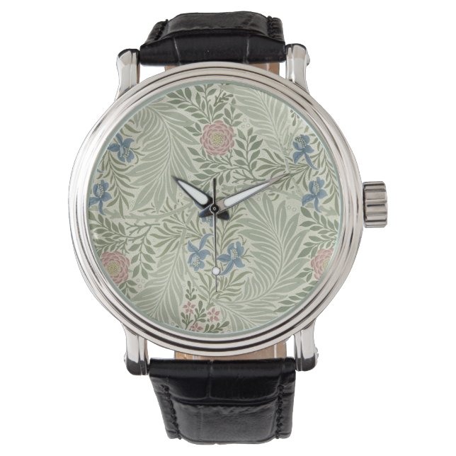 William Morris Larkspur Floral Wallpaper Watch (Front)