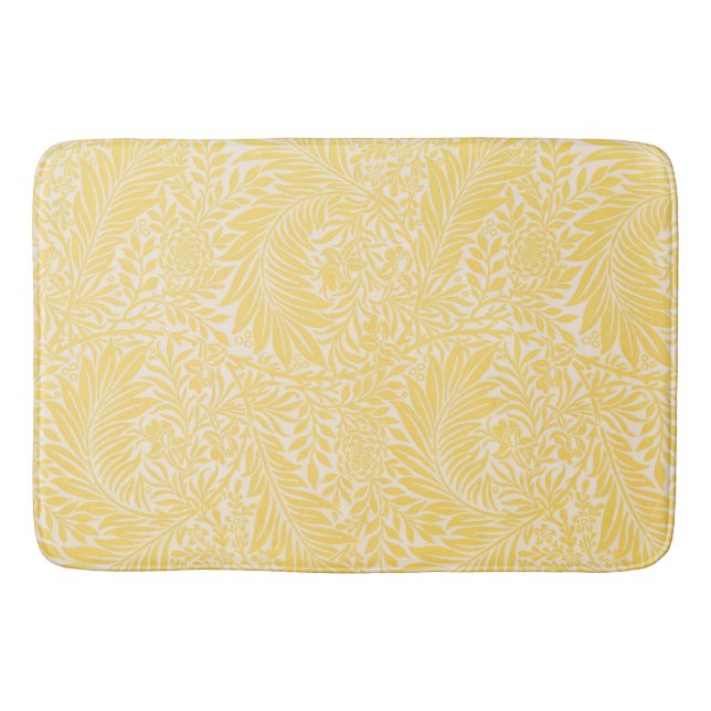 William Morris - Larkspur Leaves & Flower Pattern Bath Mat (Front)