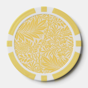William Morris - Larkspur Leaves & Flower Pattern Poker Chips