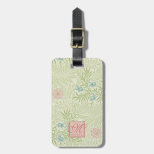 William Morris - Larkspur - Pink Flowers & Leaves Luggage Tag