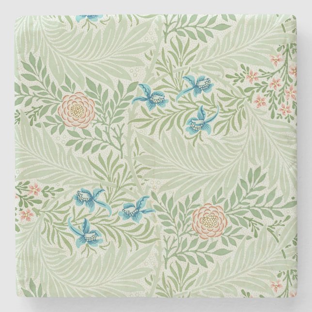 William Morris Larkspur Stone Coaster (Front)