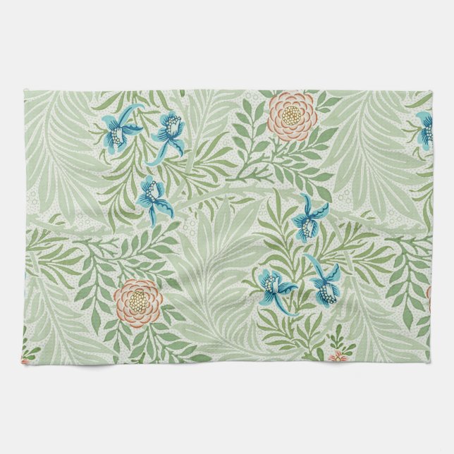 William Morris Larkspur Tea Towel (Horizontal)