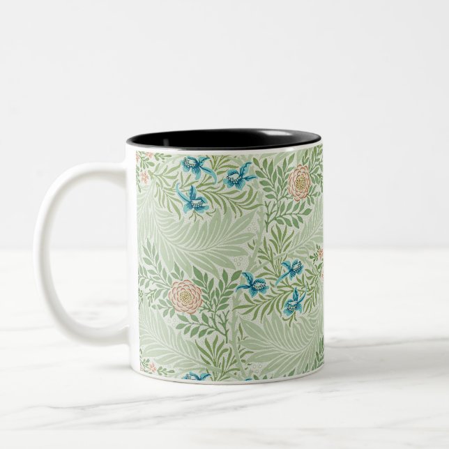 William Morris Larkspur Two-Tone Coffee Mug (Left)