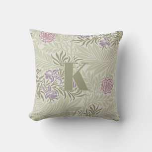 William Morris Lavender & Pink Larkspur Pattern Cushion