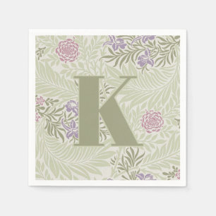 William Morris Lavender & Pink Larkspur Pattern Napkin