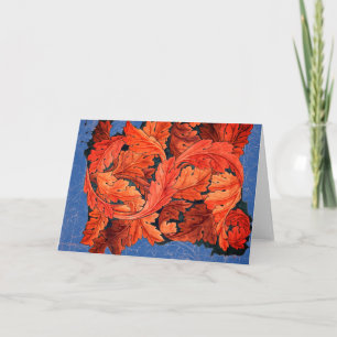 William Morris LEAF PATTERN Folded Greeting Card