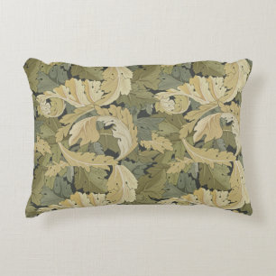William Morris’ leaves and tendrils Gold & Green  Decorative Cushion