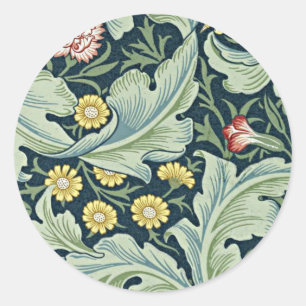 William Morris - Leicester vintage floral design Classic Round Sticker