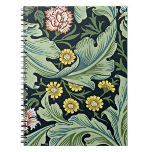 William Morris - Leicester vintage floral design Notebook