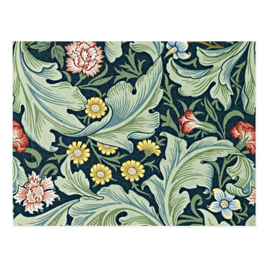 William Morris - Leicester vintage floral design Postcard