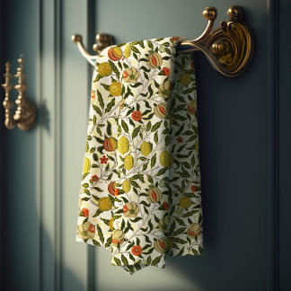 William Morris Lemons Pomegranate Fruits Bath Towel Set
