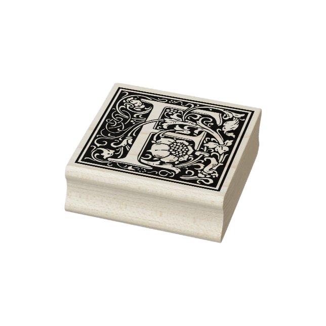 William Morris Letter F Rubber Stamp (Stamp)