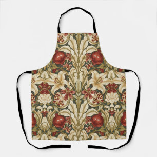 William Morris Lily and Pomegranate Floral pattern Apron