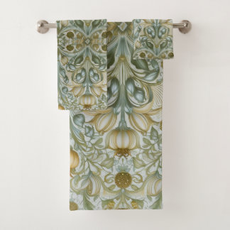 William Morris Lily and Pomegranate Floral pattern Bath Towel Set