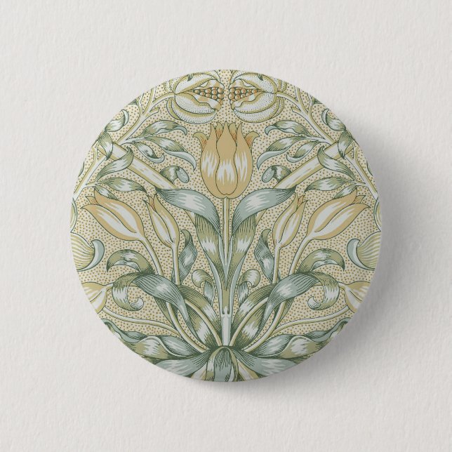 William Morris Lily and Pomegranate Flower Classic 6 Cm Round Badge (Front)