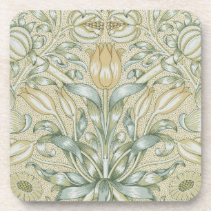William Morris Lily and Pomegranate Flower Classic Coaster